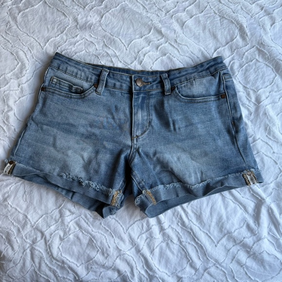 Joe’s Jeans Denim Blue Girls Shorts Folded Detail - Picture 1 of 6